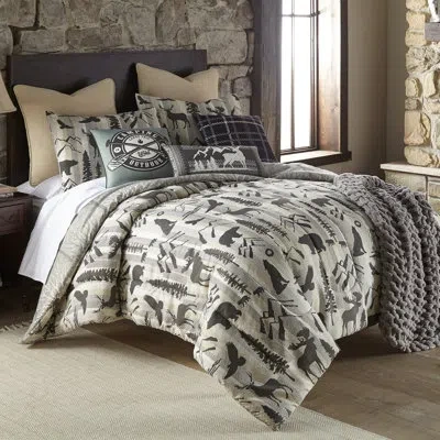 Donna Sharp Your Lifestyle By  Forest Weave 3pc Lodge King Comforter Set In Brown;gray;beige;gold;cream;tan