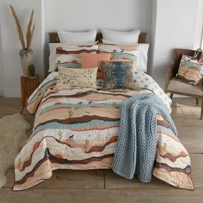 Donna Sharp Your Lifestyle By  Journey Southwest Quilt Set In Blue;black;brown;green;beige;orange;ivor