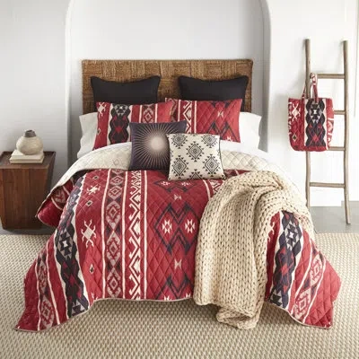 Donna Sharp Your Lifestyle By  Mesa Southwest Quilt Set In Black;red;beige;tan