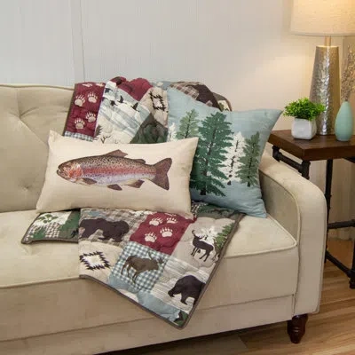 Donna Sharp Your Lifestyle By  Montana Forest 2pc Rustic Pillow Set In Blue;brown;green;beige;pink;ivory;tan