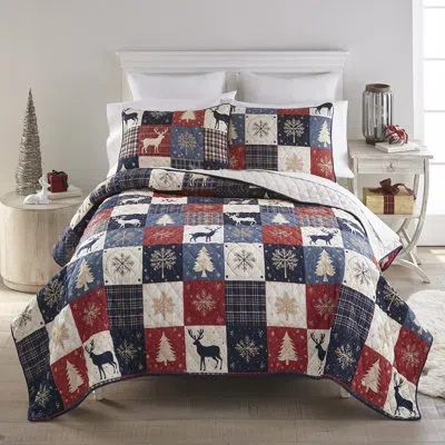 Donna Sharp Your Lifestyle By  Noel Patch 3pc Queen Festive Quilt Set In Multi