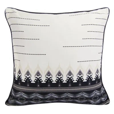 Donna Sharp Your Lifestyle By  Nomad Diamond Stripe Decorative Throw Pillow In Black;white;gray;beige;tan