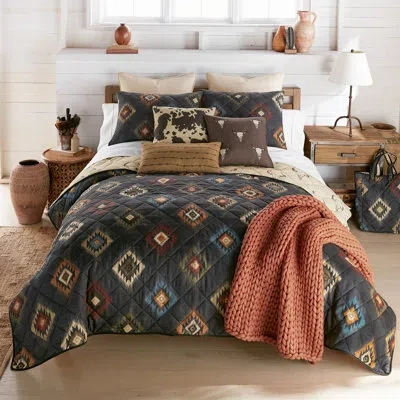 Donna Sharp Your Lifestyle By  Phoenix Southwest Quilt Set In Blue;brown;green;red;beige;orange;gold;t