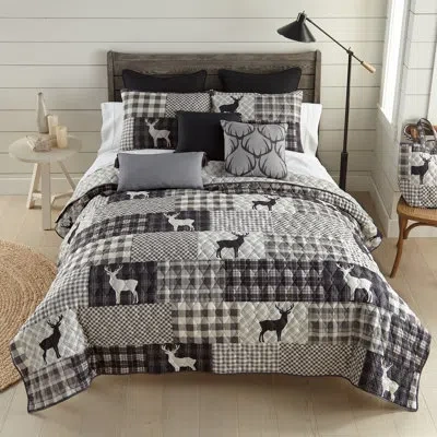 Donna Sharp Your Lifestyle By  Ridge Point Rustic Quilt Set In Black;white;gray