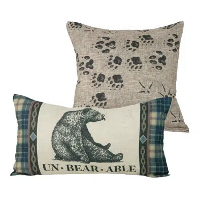Donna Sharp Your Lifestyle By  Rustica 2pc Lodge Pillow Set In Blue;black;brown;green;beige;orange;tan