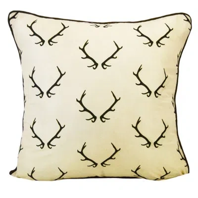 Donna Sharp Your Lifestyle By  The Great Outdoors Antler Decorative Throw Pillow In Black;yellow