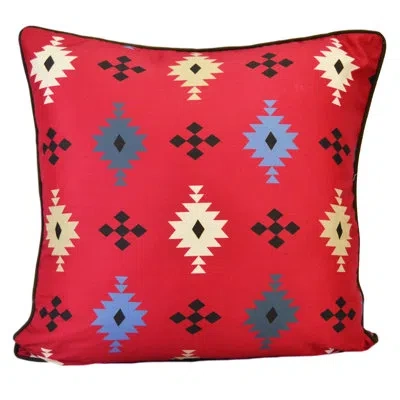 Donna Sharp Your Lifestyle By  The Great Outdoors Geo Throw Pillow In Blue;black;red;beige;ivory;navy