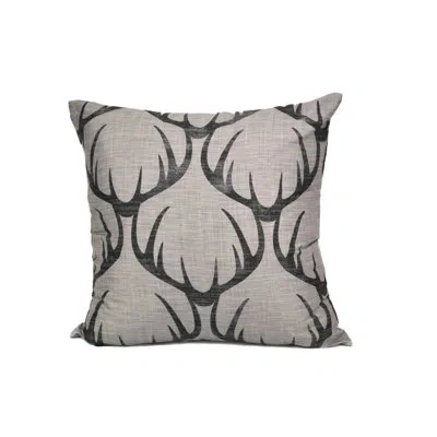 Donna Sharp Your Lifestyle By  Timber Antler Decorative Throw Pillow In Black;brown;gray