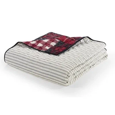 Donna Sharp Your Lifestyle By  Timber Quilted Throw In Black;gray;red;cream;ivory