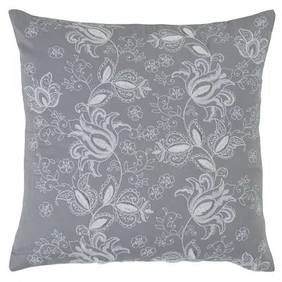 Donna Sharp Your Lifestyle By  Vista Embroidered Decor Pillow In White;gray