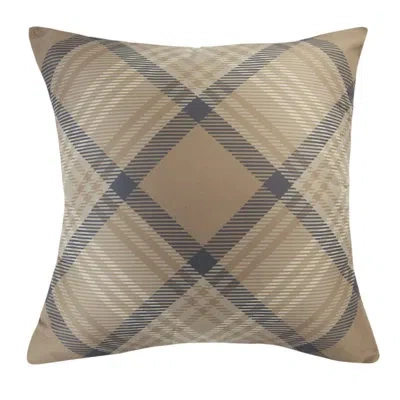 Donna Sharp Your Lifestyle By  Wilderness Pine Plaid Decorative Throw Pillow In Blue;white;tan