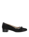 Donna Soft Woman Ballet Flats Black Size 9 Soft Leather In Black