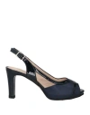 Donna Soft Woman Sandals Navy Size 8 Textile Fibers In Navy