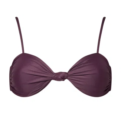 Donnaswim Women's Purple Bali Knot Top  Plum Noir