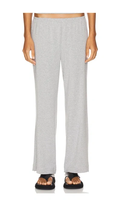 Donni Baby Rib Scallop Pant In 麻灰色