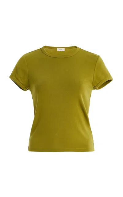 Donni . Baby Ribbed Cotton Top In Green