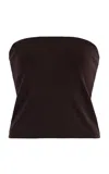 Donni The Baby Rib Tube Top Espresso In Brown