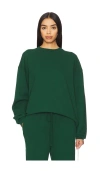 Donni X Revolve Eco Fleece Crewneck Sweatshirt In Broccolini