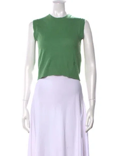 Pre-owned Donni Cashmere Crew Neck Sweater In Green