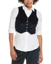 Donni . Cord Cropped Vest In Blue