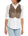 Donni . Cord Cropped Vest In Grey