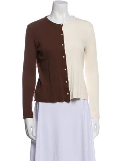 Pre-owned Donni Crew Neck Sweater In Brown