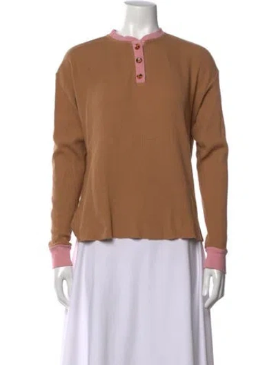 Pre-owned Donni Crew Neck Sweater In Brown