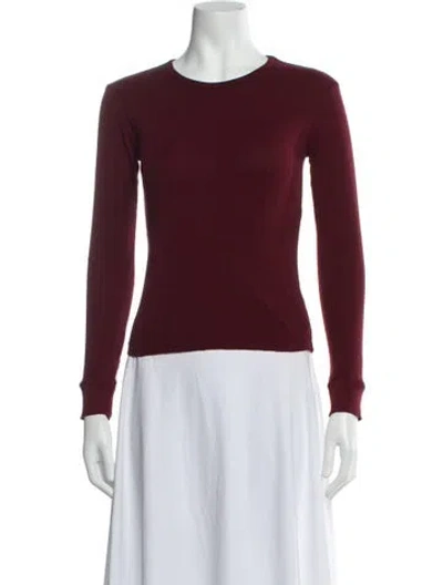 Pre-owned Donni Crew Neck Sweater In Burgundy