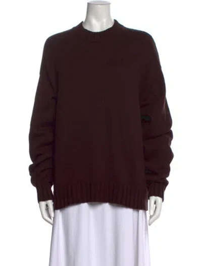 Pre-owned Donni Crew Neck Sweater In Burgundy