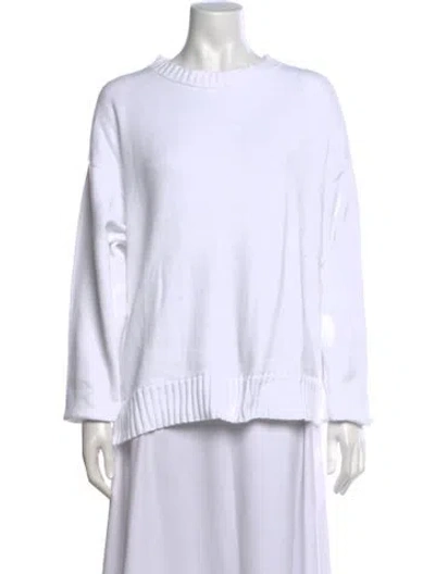 Pre-owned Donni Crew Neck Sweater In White