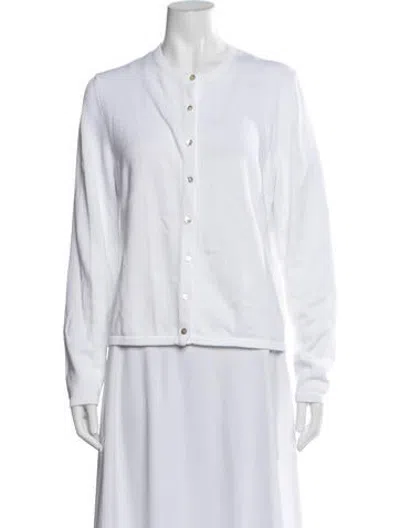 Pre-owned Donni Crew Neck Sweater In White