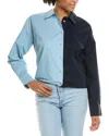 Donni . Duo Pop Button-down Shirt In Blue