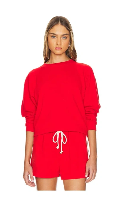 Donni Eco Terry Crewneck Sweatshirt In Tomato