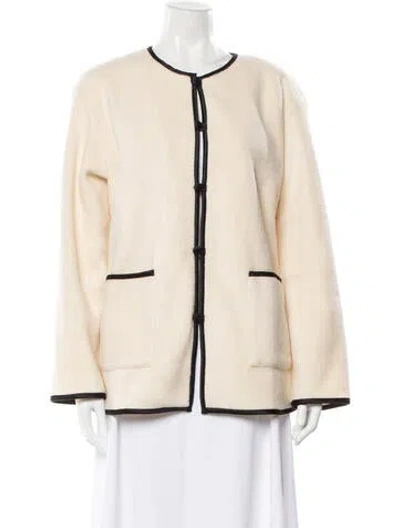 Pre-owned Donni Faux Fur Jacket In Neutral