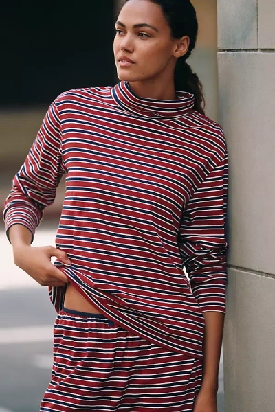 Donni Jersey Turtleneck Top In Multi