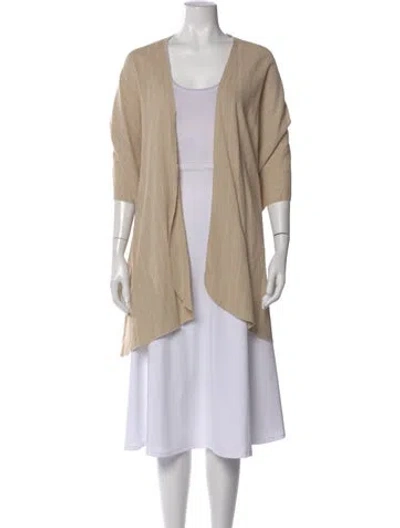 Pre-owned Donni Linen Striped Sweater In Neutral