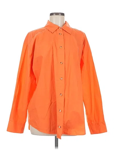Pre-owned Donni Long Sleeve Button Down Shirt In Orange