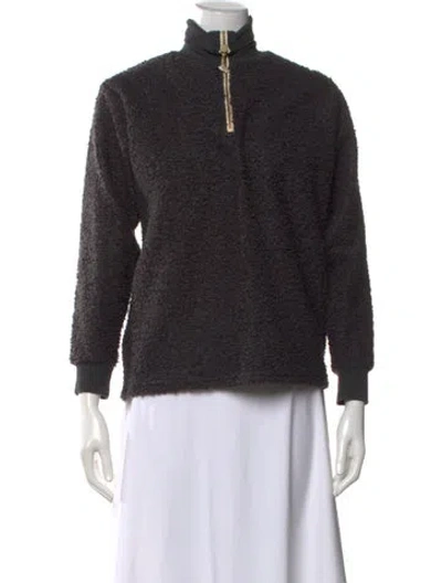 Pre-owned Donni Mock Neck Sweater In Black