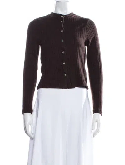 Pre-owned Donni Mock Neck Sweater In Brown