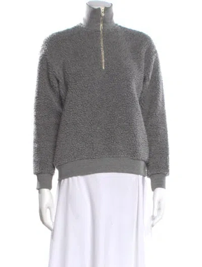 Pre-owned Donni Mock Neck Sweater In Gray