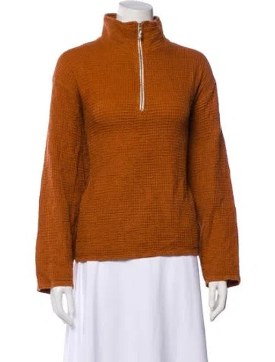 Pre-owned Donni Mock Neck Sweater In Neutral