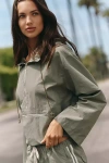Donni Nylon Pullover Anorak Jacket In Green