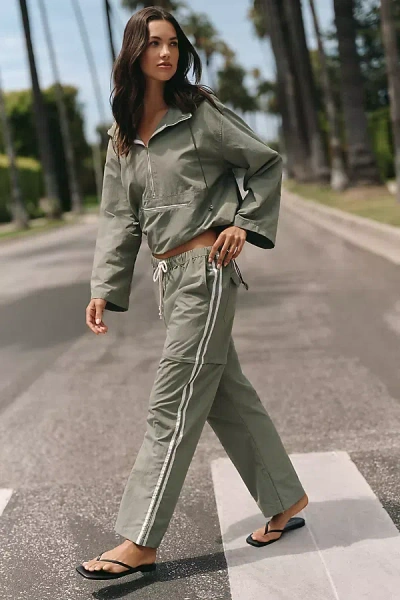 Donni Nylon Zip Pants In Green