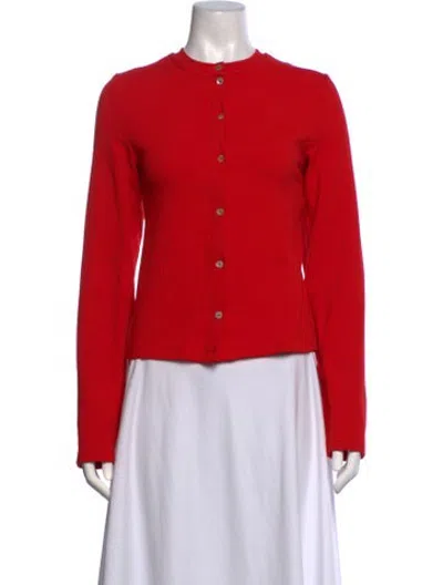 Pre-owned Donni Open Front Sweater In Orange