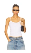 Donni Pointelle Cami Tank Top In White