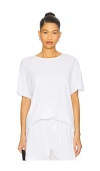 Donni Pointelle Oversized Tee In White