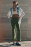 Donni Rib Kick-flare Pants In Green