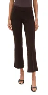 Donni Rib Kick Flare Trousers Espresso In Brown