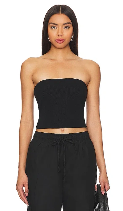 Donni Rib Tube Top In 墨黑