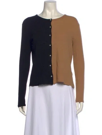 Pre-owned Donni Scoop Neck Sweater In Black